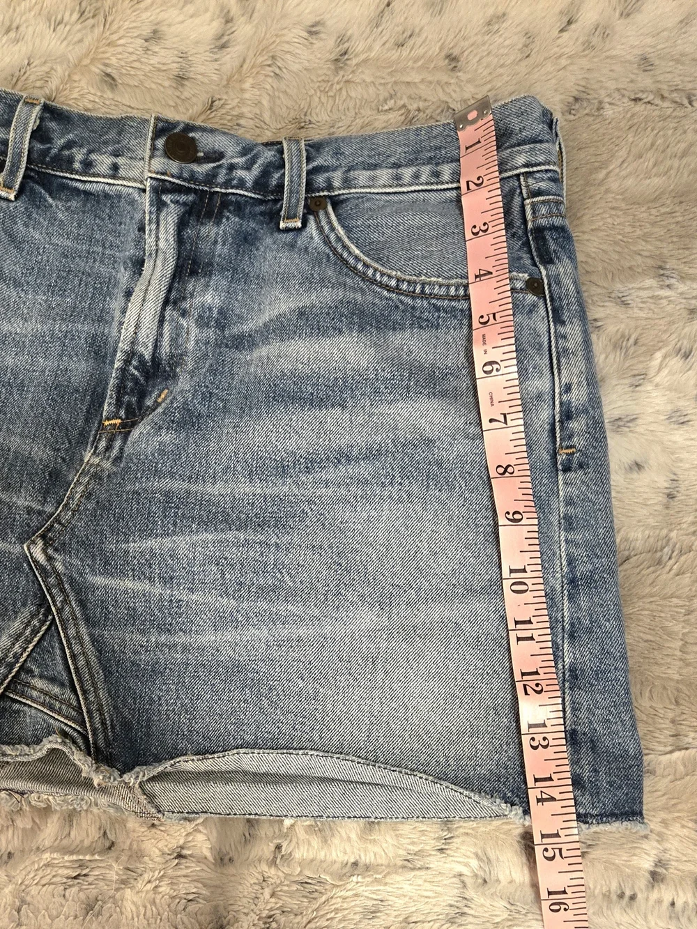Citizens Of Humanity Premium Vintage Cut Off Denim Mini Skirt